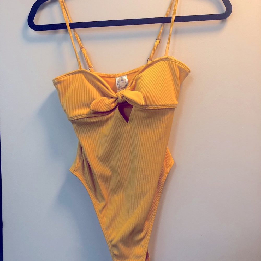 Yellow One-Piece Swimsuit